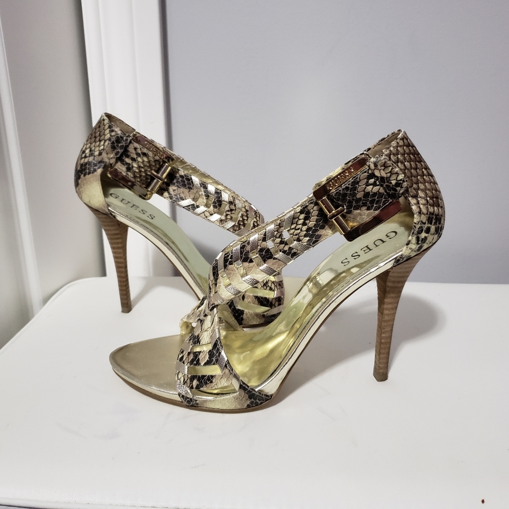 Jean's! Snake like sandals